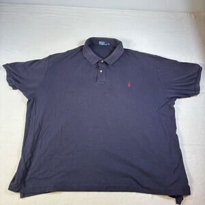 Polo Ralph Lauren Mens 4XB Navy Blue Short Sleeve Polo Shirt Red Pony Logo